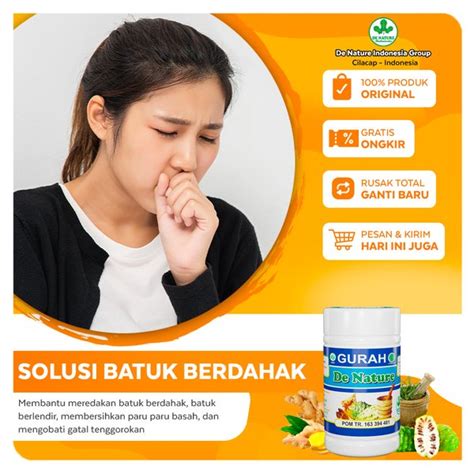 Jual Obat Radang Tenggorokan Dan Batuk Berdahak Herbal Gurah Ampuh De