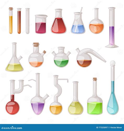 Lab Flask Vector Set Stock Vector Illustration Of Chemistry 77325097