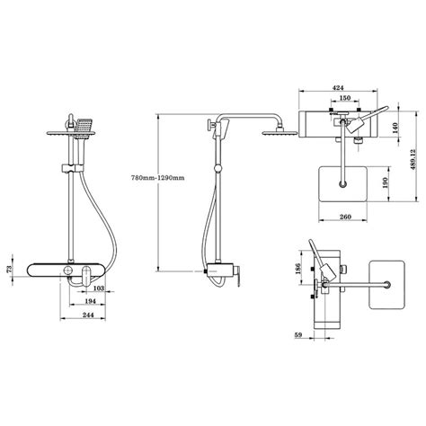 Bateria Prysznicowa Natynkowa T Bl Czarna Lcd Sklep Hydrosan Eu