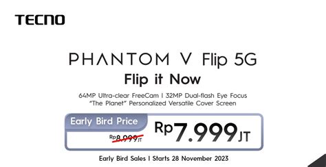 Resmi Diumumkan Harga Tecno Phantom V Flip 5G Cuma Rp 7 Jutaan Jagat