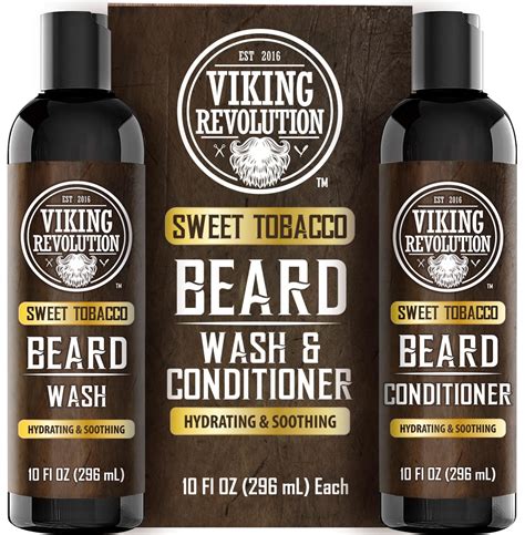 Viking Revolution Beard Wash And Beard Conditioner For Men With Argan Oil And