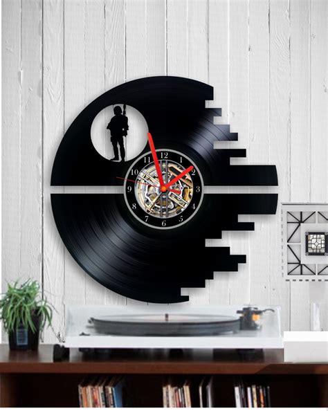 VINYL CLOCK WALL - STAR WARS - DEATH STAR CLOCK