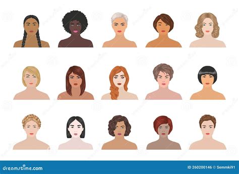 Un Conjunto De Retratos De Ni As De Diversas Nacionalidades Y