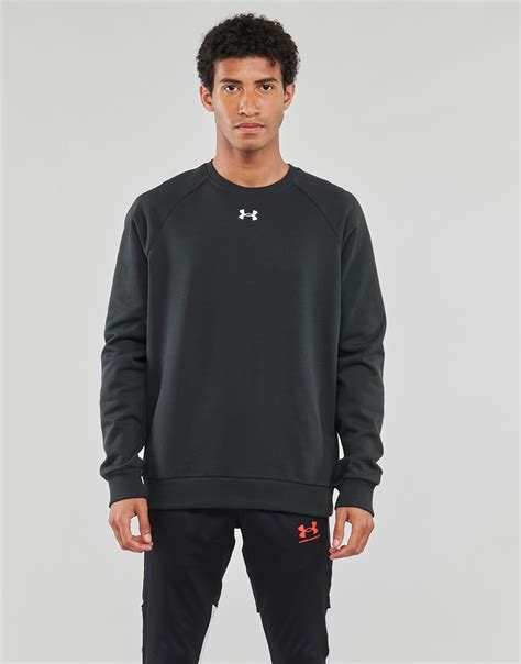 Under Armour Rival Fleece Crew Schwarz Weiss Kostenloser Versand