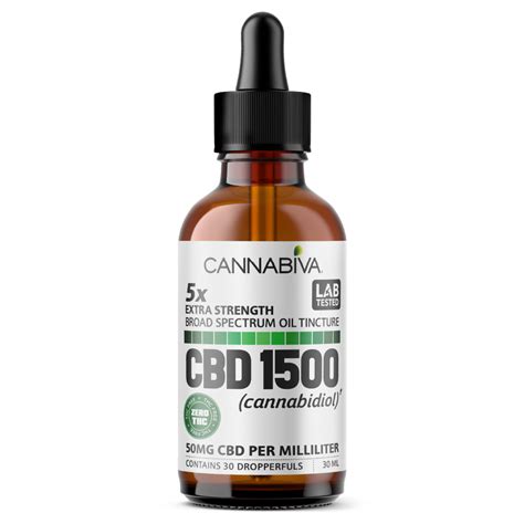 1500MG Broad Spectrum CBD Oil With 0 0 THC 50 Milligrams Of