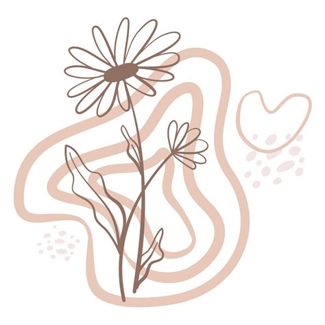 Boho Estético Minimalismo Blob Flor 19198538 Png