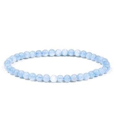 Aquamarine Bracelet Made With Mm Diameter Pearls La Boutique Du