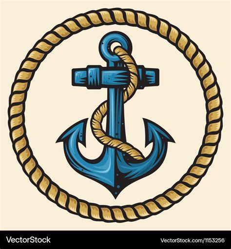 Anchor And Rope Design Royalty Free Vector Image