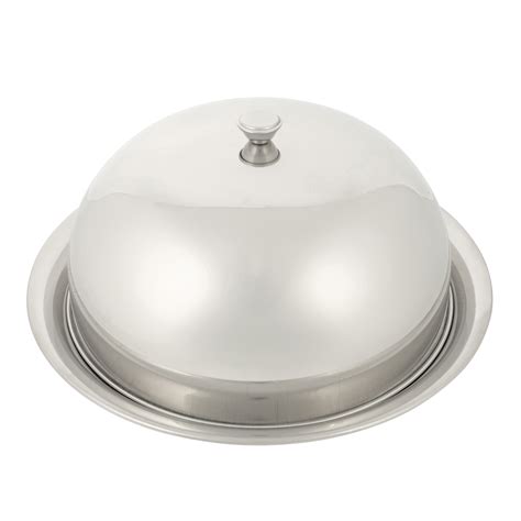 255x 13 Stainless Steel Cloche Food Cover Dome Serving Plate Dish