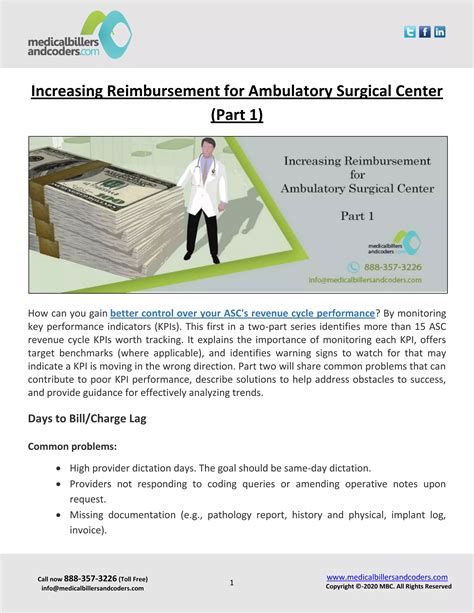 Increasing Reimbursement For Ambulatory Surgical Center Part Pdf