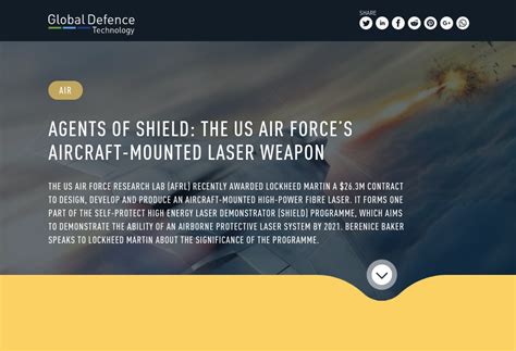 Shield The Us Air Force’s Aircraft Mounted Laser Weapon Global Defence Technology Issue 84