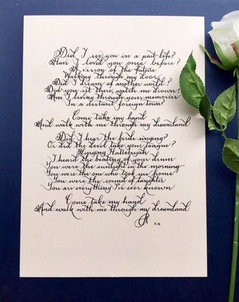 Handwritten Calligraphy Letter Custom Written Letter Handwritten Love