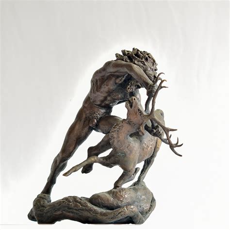 Hercules And Ceryneian Hind Sculpture Anatoly Popov