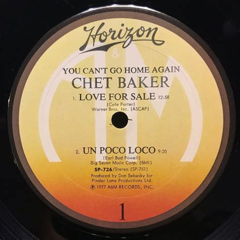 Купить виниловую пластинку Chet Baker 1977 You Can’t Go Home Again