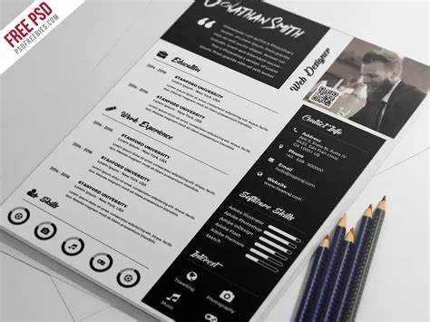 Premium Resume Template Free Psd