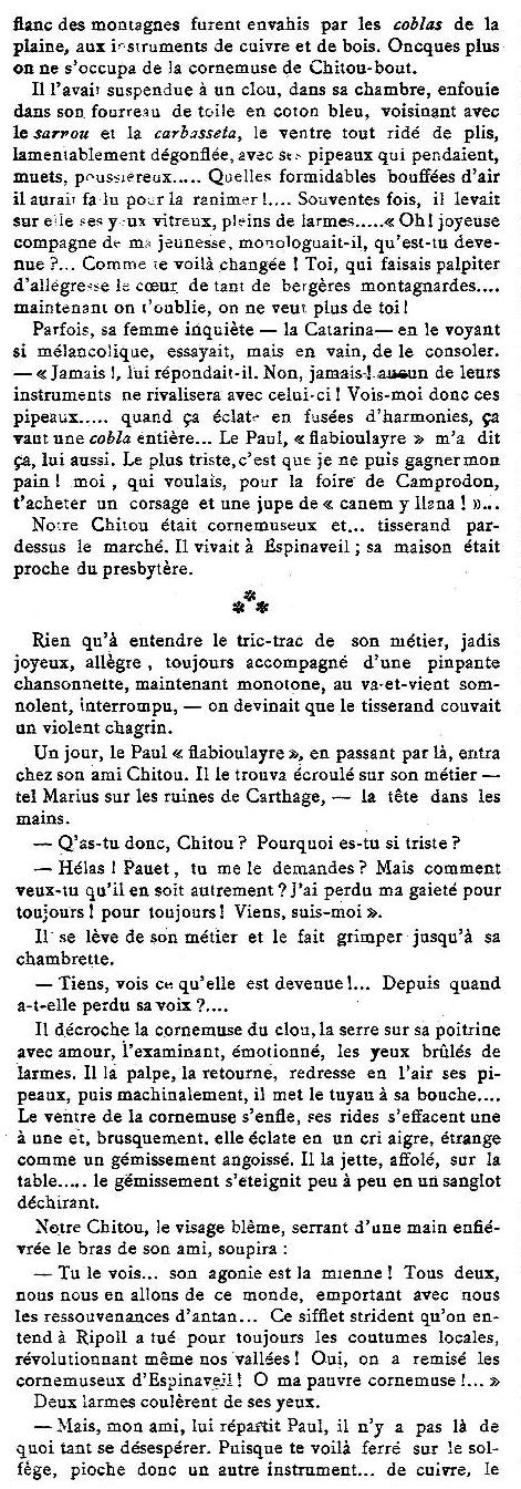 Le Dernier Joueur De Cornemuse Du Roussillon Article Paru Dans Le