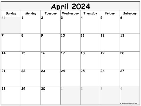 April 2024 Calendar Free Printable Calendars