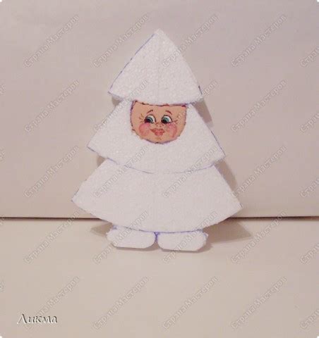 Ёлочка из пенопласта и ткани. Мастер класс с фотографиями. | oblacco