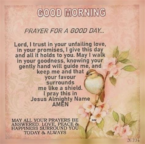 Prayer For A Good Day Prayer For A Good Day