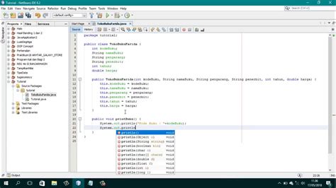 Tutorial Membuat Aplikasi Penjualan Buku Pada Java Netbeans Youtube