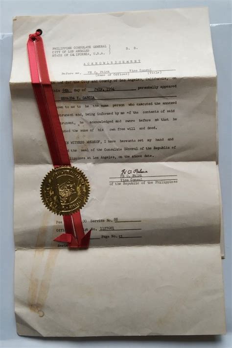 1964 Documents With Philippine Seal On Carousell