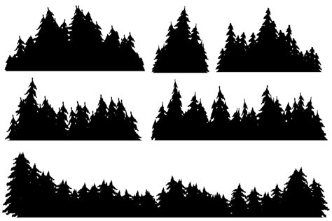 Pine Tree Silhouette Graphic By Cyudeshbuhu Creative Fabrica