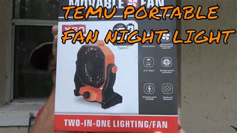 Portable Rechargeable Fan Light From Temu Unboxing YouTube