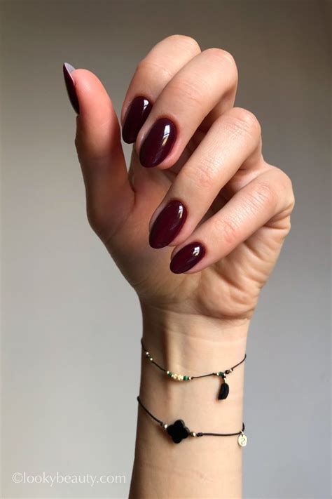 Dark Red Gel Manicure Gel Nails Almond Nails Red Nails