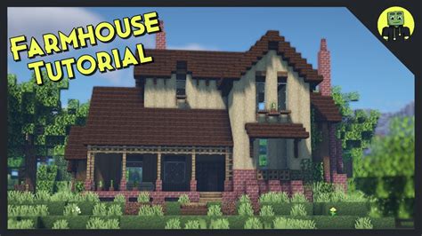 How To Build A Farmhouse In Minecraft Tutorial 2021 Youtube