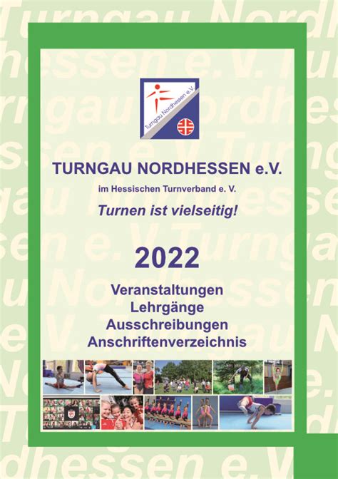 Turngau Nordhessen Veranstaltungsheft Ist Online Turngau Nordhessen