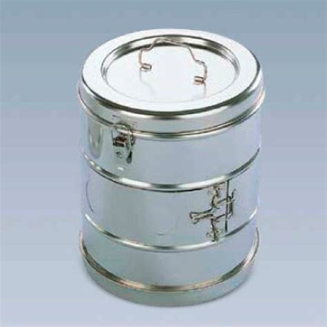 Stainless Steel Cylindrical Surgical Dressing Bin For Hospital At Best