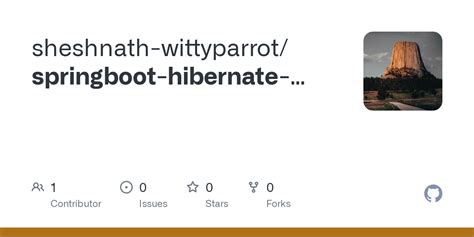 Github Sheshnath Wittyparrot Springboot Hibernate One To Many Mapping