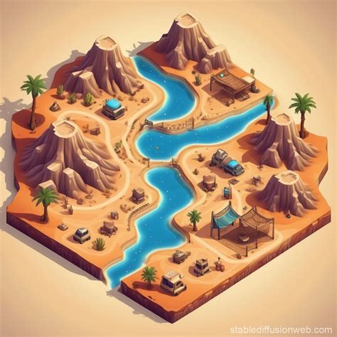 Desert Level Map Prompts Stable Diffusion Online