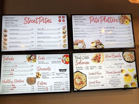 Menu at Pita Mediterranean Street Food restaurant, Greenville