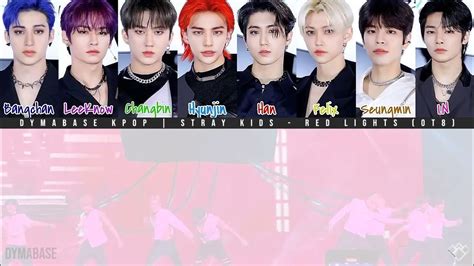 Stray Kids Red Lights Ot8 Ver Lyrics Hanromeng Color Coded