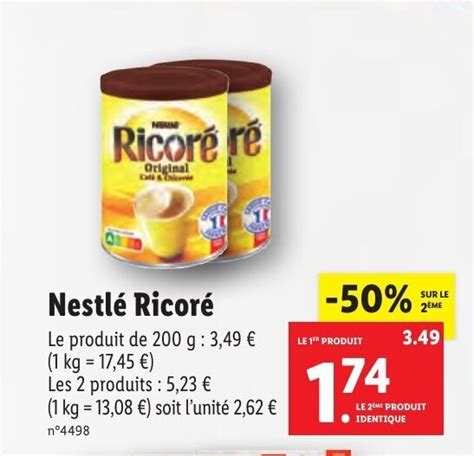 Promo Nestlé ricoré chez Lidl