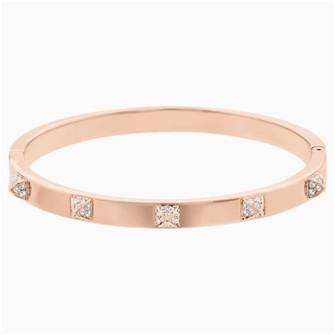 Dextera Armreif Weiß Roségoldfarbenes Finish Von Swarovski Armreif