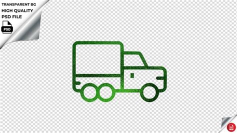 Premium PSD Truck R2 Metalic Green Psd Transparent