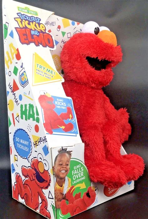 Sesame Street Tickliest Tickle Me Elmo New Plush Moving And Talking Doll Nib 4686790220