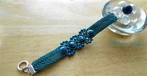 Macrame Wavy Chevron Bracelets With Beads Izabela Craftwork