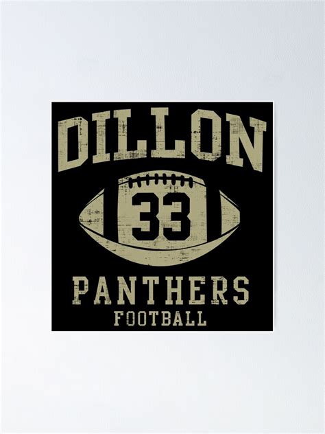 Dillon Panthers Football Poster For Sale By ThisRudder Redbubble