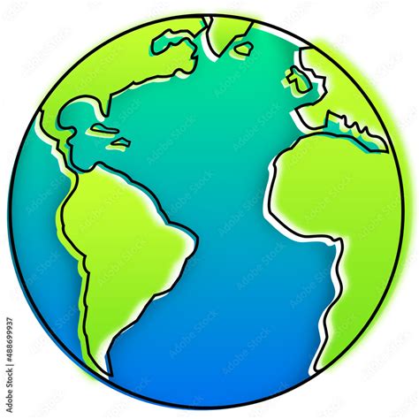 Vector Clipart of Earth planet with high resolutions Stock Illustration ...