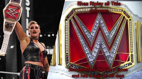 Rhea Ripley All Raw Womens Championship Defenses Youtube