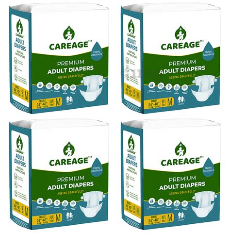 Careage Premium Adult Diaper Tape Style 10 Each 24 40 Inches M Buy