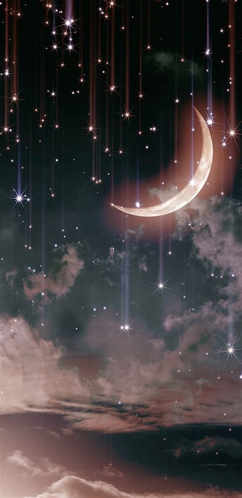 Stars And Moons Desktop Wallpaper