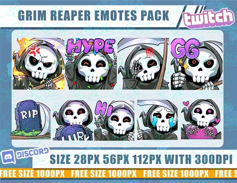 Grim Reaper Twitch Emotes Grim Reaper Grim Reaper Cute Emotes Emotes