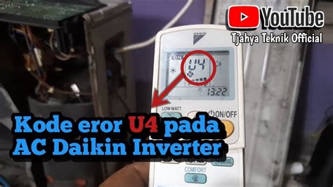 Mengatasi Kode Eror U4 Pada AC Daikin Inverter YouTube