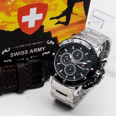 Jual Terbaru Promo Jam Tangan Pria Swiss Armii Premium Tanggal Chrono