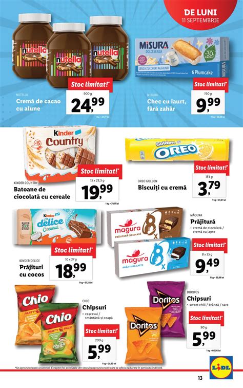 Oferte Lidl Dulciuri Si Snacks Din Septembrie Catalog Az