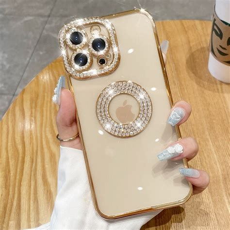 Logo Hole Bling Diamond Iphone Case Waw Cases